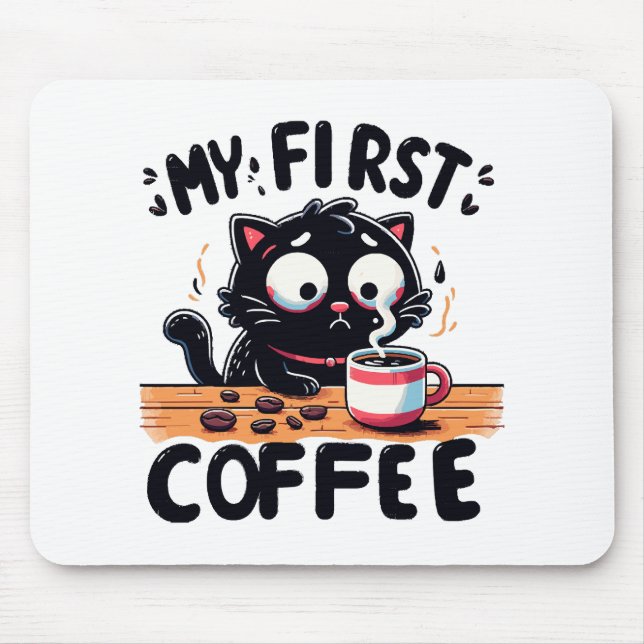 Första Svarta Kaffeäventyret Musmatta (Framsidan)