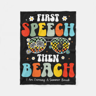 Första Tal, därefter Beach Tal Therapy Teacher Sum Fleecefilt