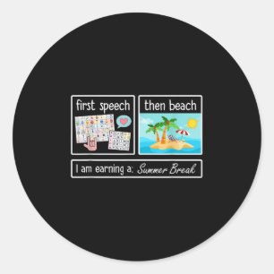 Första Tal, sen föder Beach en sommarbrea Runt Klistermärke