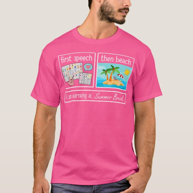 Första Tal, sen föder Beach en sommarbrea T Shirt (Framsida)