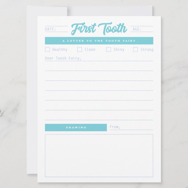 Första tänderna Brev Julkort (Framsida)