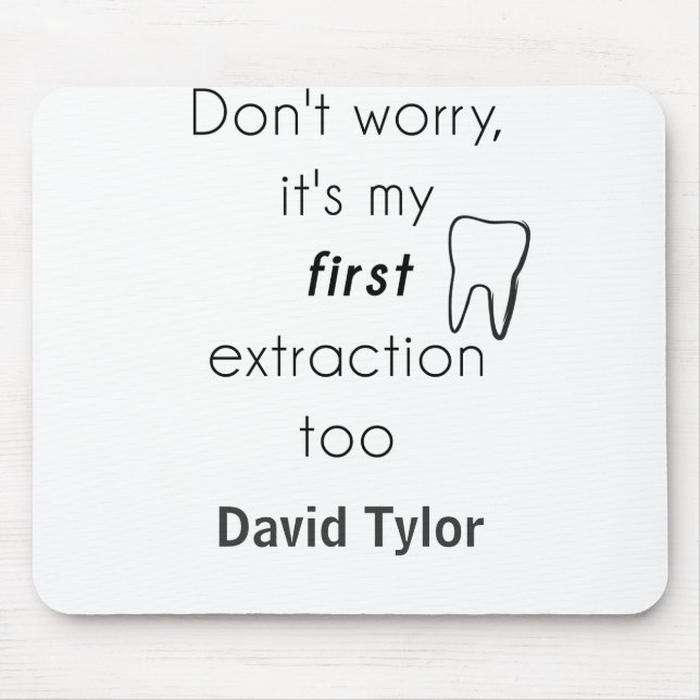 Första tandutdragningen! musmatta (Framsidan)