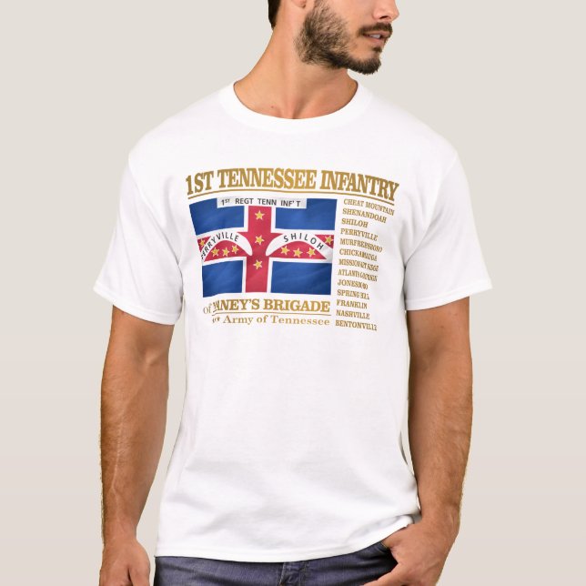 Första Tennessee Infantry (BA2) T-shirt (Framsida)