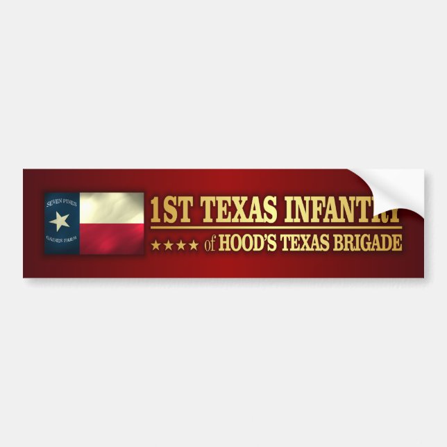 Första Texas Infantry (BA2) Bildekal (Framsidan)