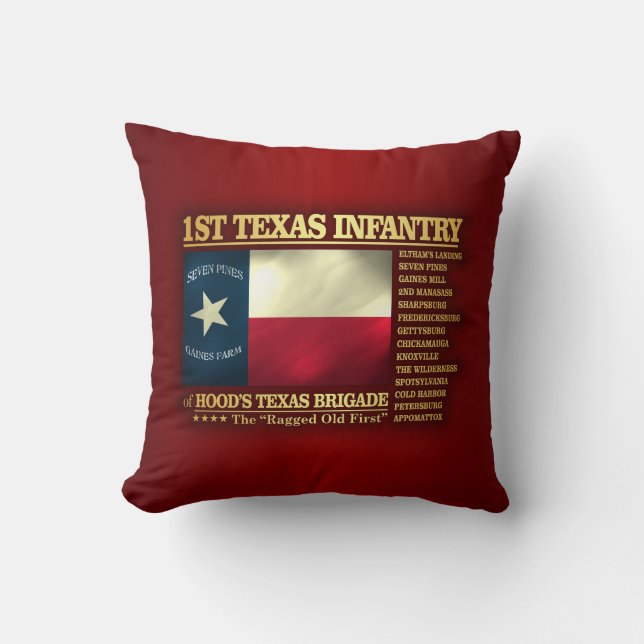 Första Texas Infantry (BA2) Kudde (Framsida)