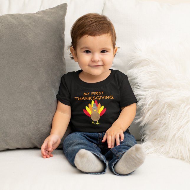 Första Thanksgivingen Baby T-Shirt (Skapare uppladdad)