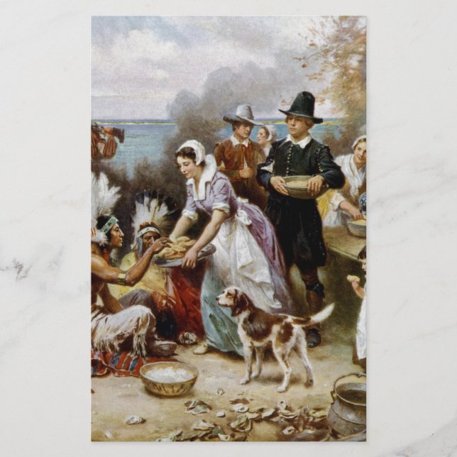 Första thanksgivingen brevpapper (Framsida)