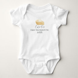 Första Thanksgivingen Cutie Paj Fall Baby One Biet T Shirt