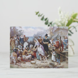 Första Thanksgivingen från Jean Ferris c. 1912 Inbjudningar