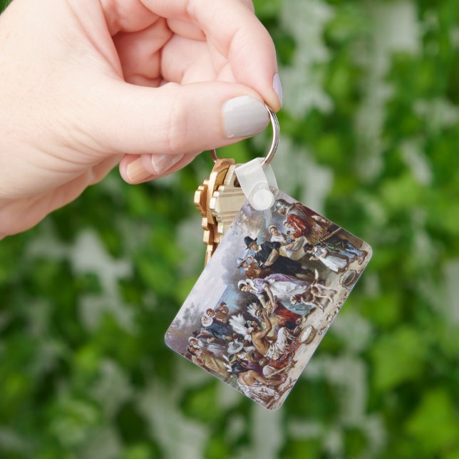 Första Thanksgivingen från Jean Ferris c. 1912 Nyckelring (Hand)