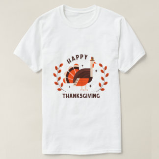 Första Thanksgivingen - Happy thanksgiving Turkiet T Shirt