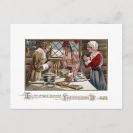 Första Thanksgivingen Helg Vykort
