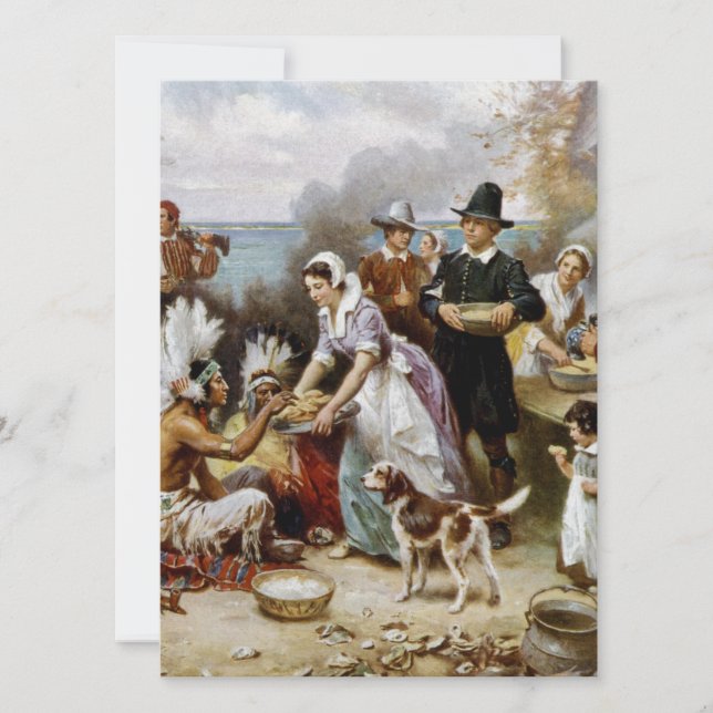 Första thanksgivingen julkort (Framsida)