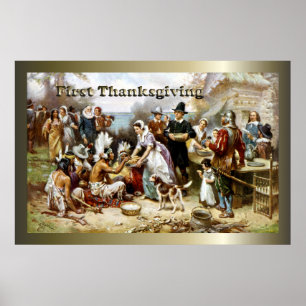 Första Thanksgivingen Poster