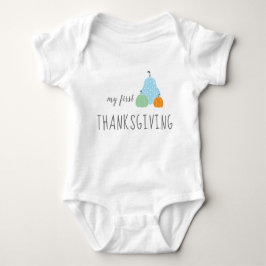 Första Thanksgivingen Pumpkins Blue Orange Teal T Shirt
