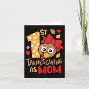 Första Thanksgivingen som Mamma födelsedag Turkiet Kort