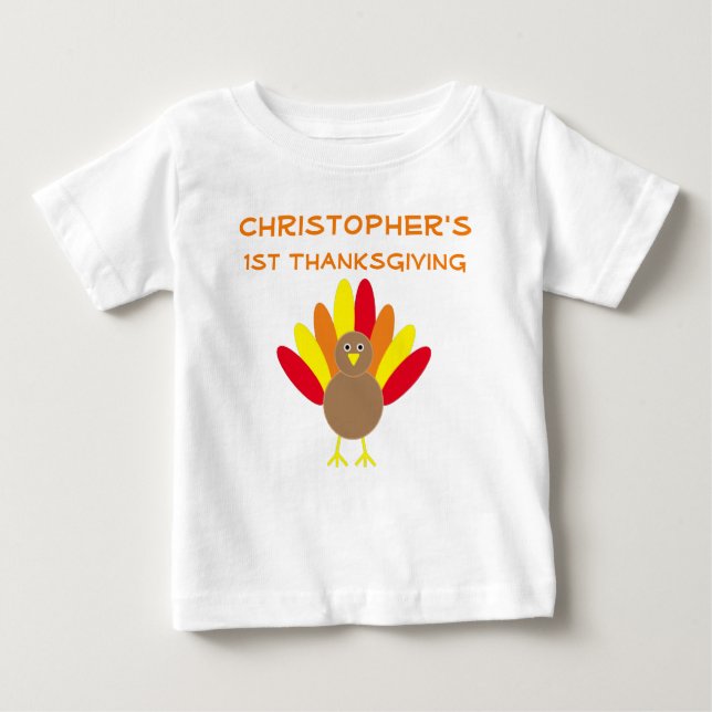 Första Thanksgivingen T Shirt (Framsida)