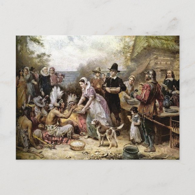 Första Thanksgivingens vykort (Framsida)