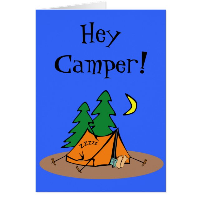 Första Time på lägerkortet Hälsningskort (Framsidan)