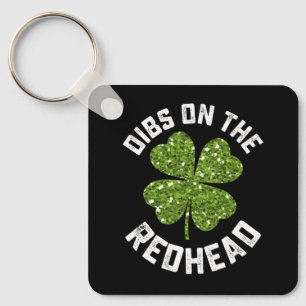 Första tjuvkik på rödhåriga St. Patricks dag shamr Nyckelring