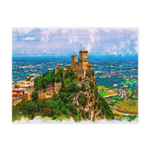 Första Torre Guaita. Republiken San Marino.