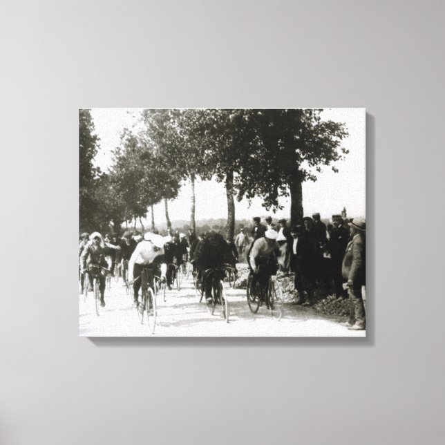 Första Tour de France 1903 Loppets Start  Canvastryck (Framsida)