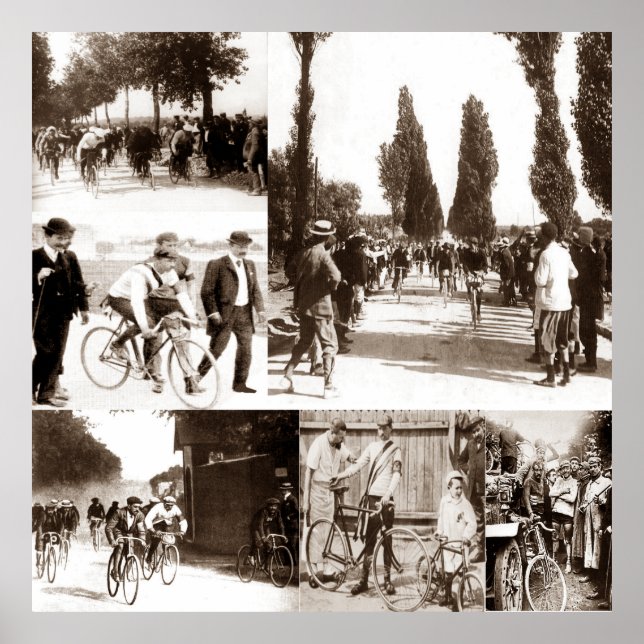 Första Tour de France 1903 Start till Slut Collage Poster (Framsidan)