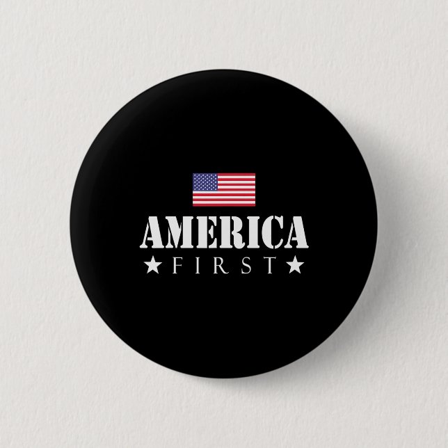 Första trumpen 2024 America First Knapp (Framsida)