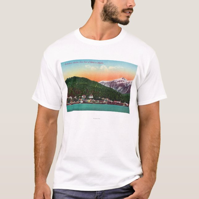 Första tullhamn i Alaska beskådar T-shirt (Framsida)