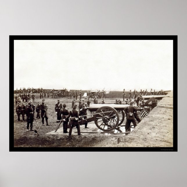 Första tungartilleriet i Connecticut vid Fort Rich Poster (Framsidan)