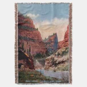 Första tunneln - Colorado Royal Gorge Throw Blanke Filt