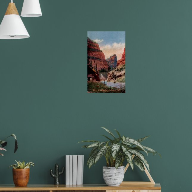 Första tunnelns Vintage Järnväg Poster (Vardagsrum 1)