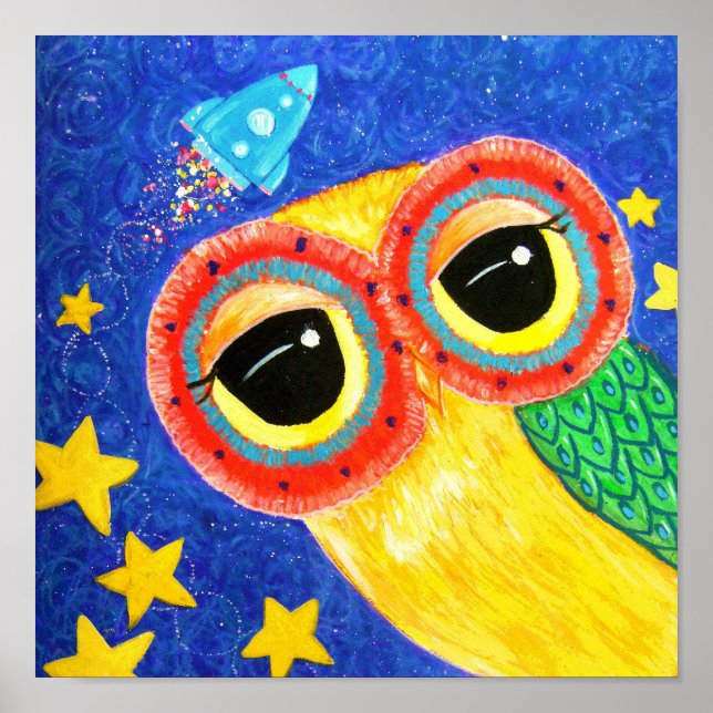 Första Uggla i rymden Poster (Framsidan)