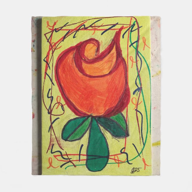 Första undertecknad Ro Fleecefilt (Framsidan)