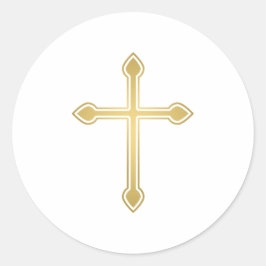 Första unionen Guld Kor Runt Klistermärke