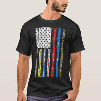 Första uppgiftslämnare Patriotisk militärpolis T Shirt
