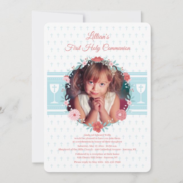 Första utandningsfoto från gemenskapen inbjudningar (Framsida)