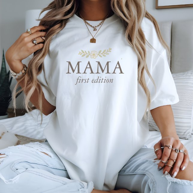 Första utgåvan Mamma Nästa kapitel - babyvisning T Shirt (First Time Mom T-shirt, Storybook Themed Baby Shower, Our Next Chapter, A New Chapter Begins)