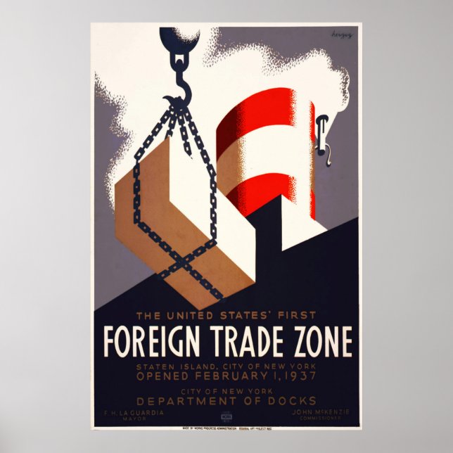 Första utrikeshandelns Zon Poster (Framsidan)