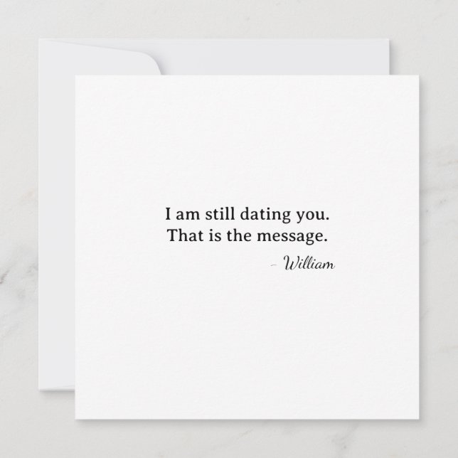 Första valentin fortfarande på date med dig kort (Baksida)