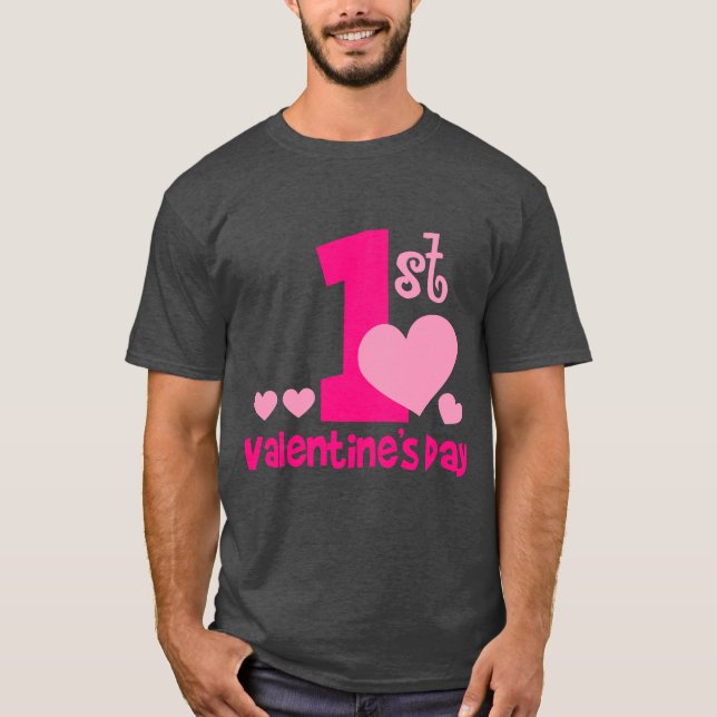 Första valentinens mörk Grundläggande manar`ST-Shi T Shirt (Framsida)