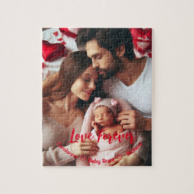 Första Valentines day tillsammans | Anpassningsbar Pussel (Vertikal)