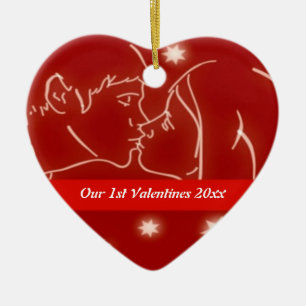Första Valentinesen Heart Ornament