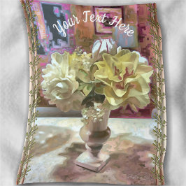 Första Vår blommor PCM1 Fleecefilt