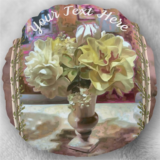 Första Vår blommor PCM1 Rund Kudde (Skapare uppladdad)