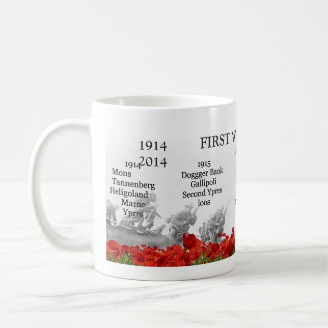 Första världskrigcentenary kaffemugg (Vänster)