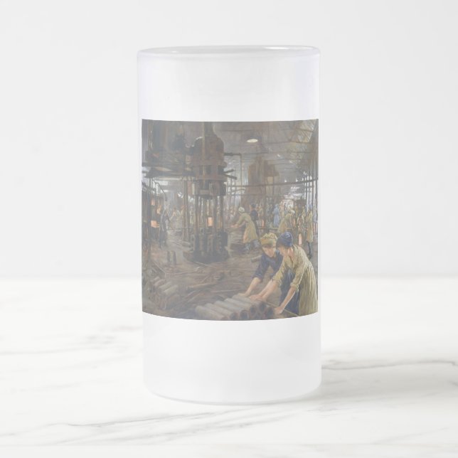 Första världskriget 1918 Kvinnor som arbetar på en Frostat Ölglas (Center)