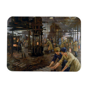 Första världskriget 1918 Kvinnor som arbetar på en Magnet
