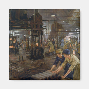 Första världskriget 1918 Kvinnor som arbetar på en Magnet