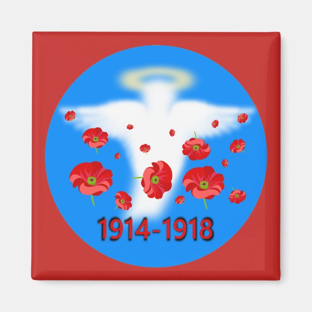 Första världskrigets slut 100-årsjubileum magnet (Framsidan)